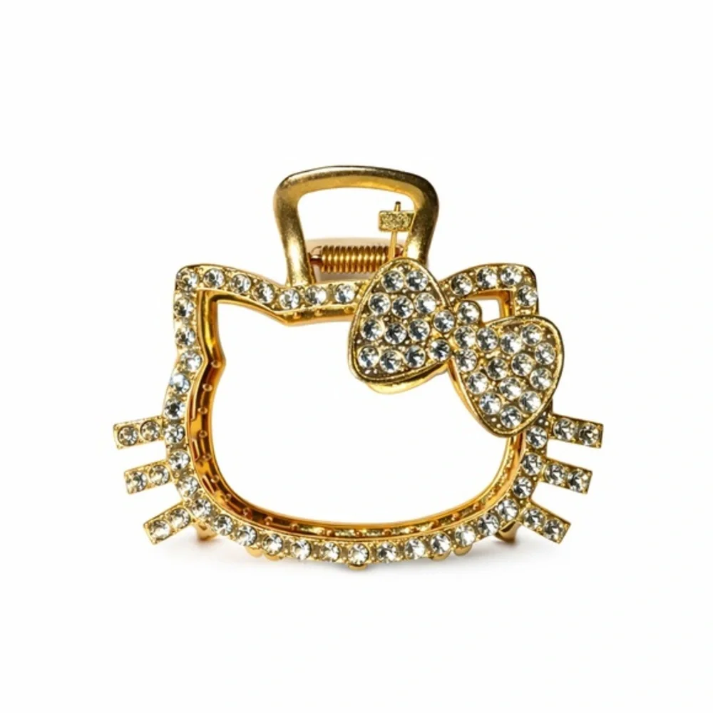Hello Kitty Rhinestone Hair Claw Clip ✨🎀 | Gold-Tone Collector Piece